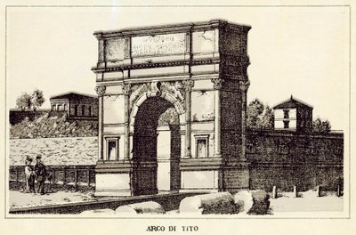 Rom: Titusbuen (litho) af Italian School