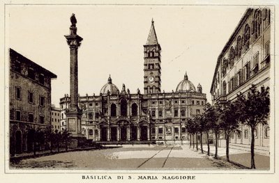 Rom: Basilikaen S Maria Maggiore (litho) af Italian School