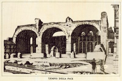 Rom: Fredens tempel (litho) af Italian School