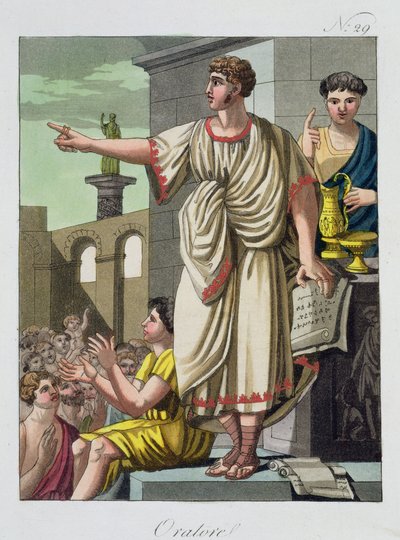 Romersk Orator, fra LAntica Roma, 1825 af Italian School