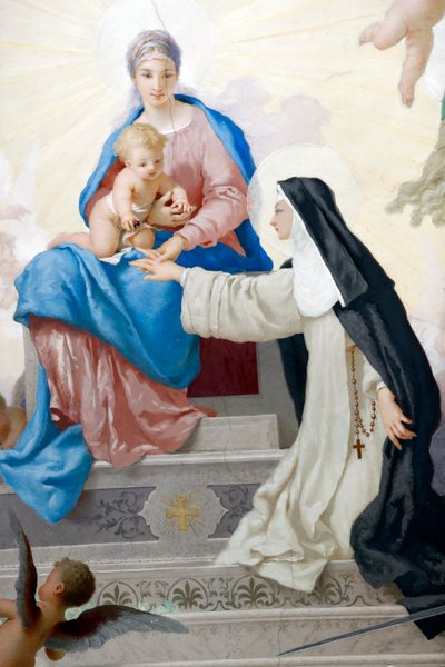 Saint Catarina-kirken (Santa Caterina-kirken). Sankt Catarina og Jomfru og Barn. Varazze. Italien. af Italian School