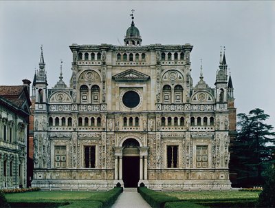 Skærmfacade af karteuserklosteret, påbegyndt i 1473 af Italian School