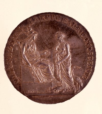 Sølv ecu fra Milano. 16/06/1800. Diameter 3,9 cm Napoli, arkæologisk museum af Italian School
