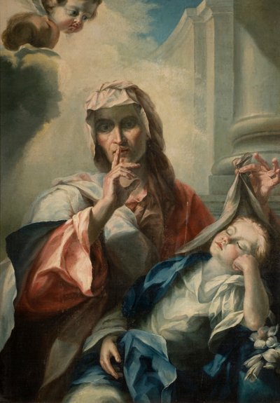 Sankt Anne og den unge jomfru af Italian School