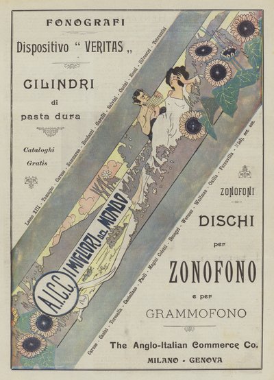 The Anglo-Italian Commerce Co (farvelitografi) af Italian School