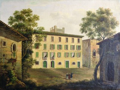 Napoleons fødested, Ajaccio, Korsika (olie på lærred) af Italian School