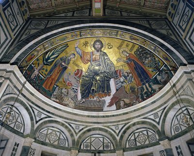The Blessing of Christ, 1297 (mosaik) af Italian School