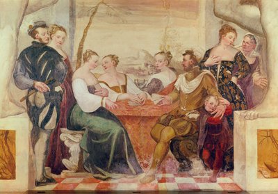 Kortspillet, 1570 af Italian School