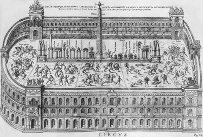 Cirkus Maximus i Rom, ca. 1600 af Italian School