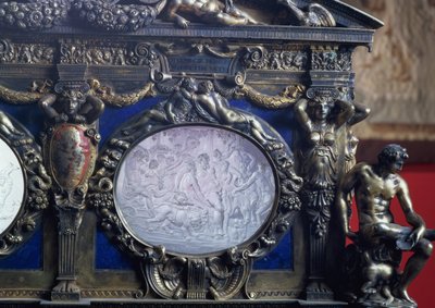 Farnese-kisten, detalje af ovalt indlæg, der viser Bacchus