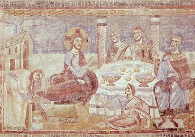 Måltidet i Simon Farisæerens hus, Monte Cassino-skolen, ca. 1087 af Italian School