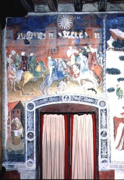 Februar måned, ca. 1400 (fresko) af Italian School
