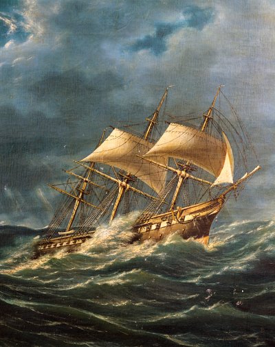 Prince Umberto-dampskibet med skruepropel, søsat 22. august af Italian School