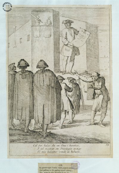 Dukkeføreren, 1748 af Italian School