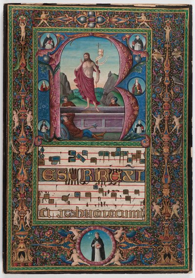 Opstandelsen, Norditalien, ca. 1500 (tempera på vellum) af Italian School