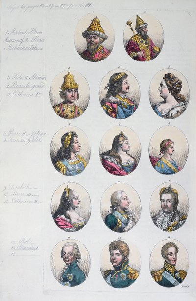 Romanov-dynastiet, fra Costume Antico e Moderno af Gulio Ferrario, ca. 1820 af Italian School