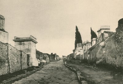 The Street of the Tombs, som den er (dybtryk) af Italian School