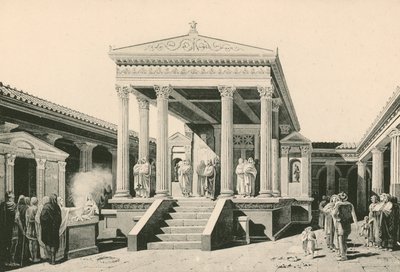 Isis-templet, som det var (dybtryk) af Italian School
