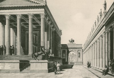 Joves tempel og Neros bue, som de var (dybtryk) af Italian School