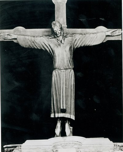 Volto Santo, muligvis påbegyndt af Nikodemus (fl.1150-66) (træ) af Italian School