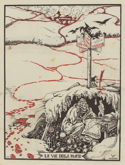 The Ways Of Death (farvelitografi) af Italian School