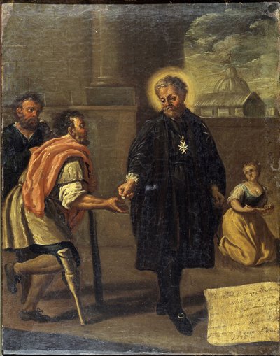 Den velsignede Garcia Martinez (Garcia Martinez såret), Napolitansk Skole af Italian School