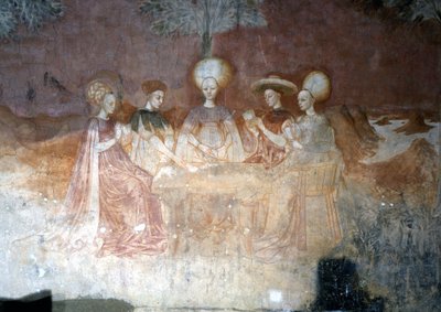 Kortspillet. Fresker af Palazzo Borromeo i Milano af Italian School