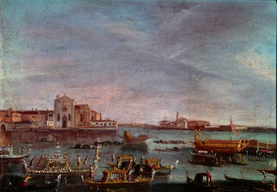 Regattaen på Canal Grande i Venedig Anonymt maleri af det 18. århundredes sol. 36x54 cm Venedig, Museo Correr af Italian School
