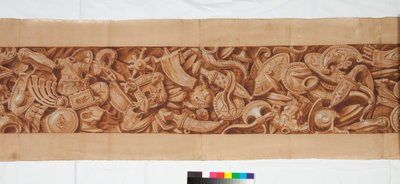 Three Drawings after the Antique, ca. 1750 (penseltegning forhøjet i brun vask over svag angivelse i sort kridt) af Italian School