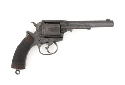 Tranter .450 tommer dobbeltvirkende centre-fire revolver, ca. 1878 (revolver, centre-fire, Tranter MK I, .450 i Army double action) af Italian School