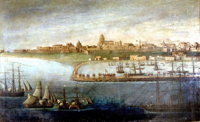 Unite of Italy: Ekspeditionen af de tusinde eller røde skjorter ledet af Giuseppe Garibaldi (1807-1882). Barken i Marsala, Sicilien. Anonymt maleri. Milano Museo del Risorgimento af Italian School