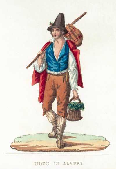 Man of Alatri (farvet gravering) af Italian School