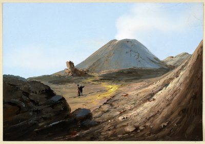 Vesuv, oktober, 1880 af Italian School