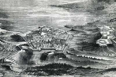 Udsigt over Peschiera del Garda af Italian School