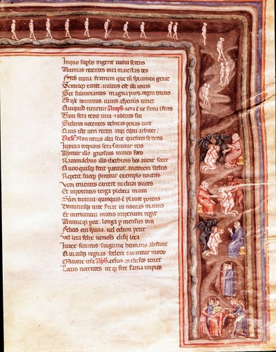 View of the Underworld, illustration til Furious Hercules af Seneque (Miniature af Italian School
