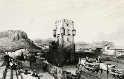 Villa Butera, Bagheria, Sicilien, gravering, Italien af Italian School