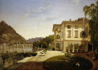 Villa La Roda i Blevio, ved Comosøen (ejet af Giuditta Pasta fra 1827, nu ødelagt) af Italian School