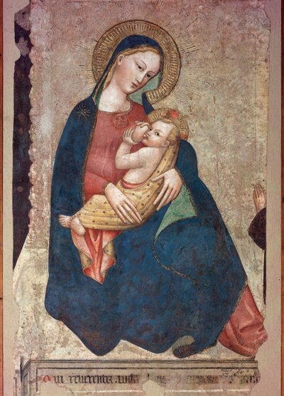 Jomfru Maria, der ammer Jesus (maleri af Italian School
