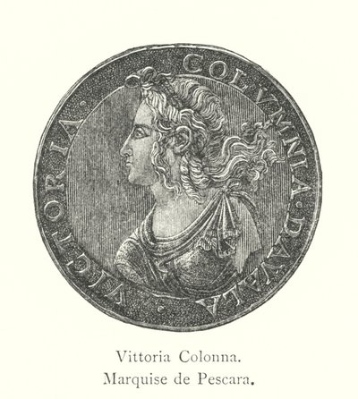 Vittoria Colonna, Marquise de Pescara (gravering) af Italian School