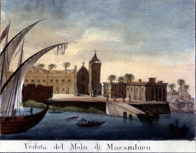 Kaj i Mozambique, tidligere portugisisk provins. af Italian School