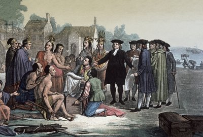 William Penn, ca. 1820 (kobberstik) af Italian School