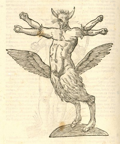 illustration af Monster fra Aldrovandis History of Monsters, 1642 af Italian School