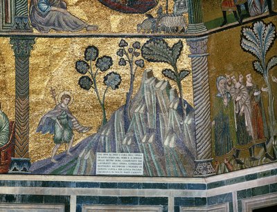 Johannes Døber i ørkenen (mosaik) af Italian school