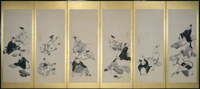 De seksogtredive udødelige digtere, 1798 af Ito Jakuchu