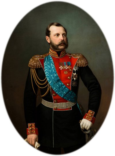 Portræt af kejser Alexander II 1818-1881, 1860