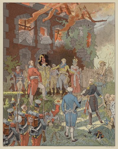 Scene fra La Dame de Gai-Fredon, af Quatrelles (Ernest L