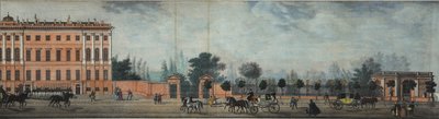 Anichkov-paladset. Fra panoramaet af Nevsky Prospekt, 1830 af Ivan Alexeyevich Ivanov
