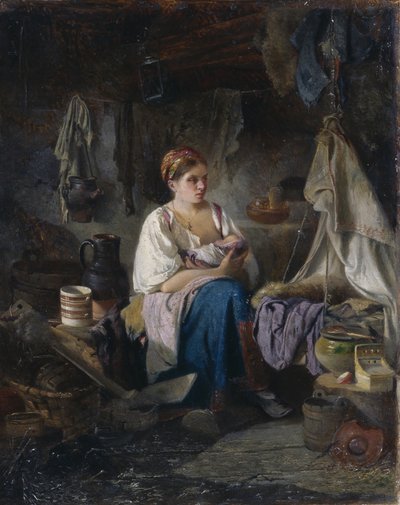 Ung Moder, 1868 af Ivan Andreyevich Pelevin