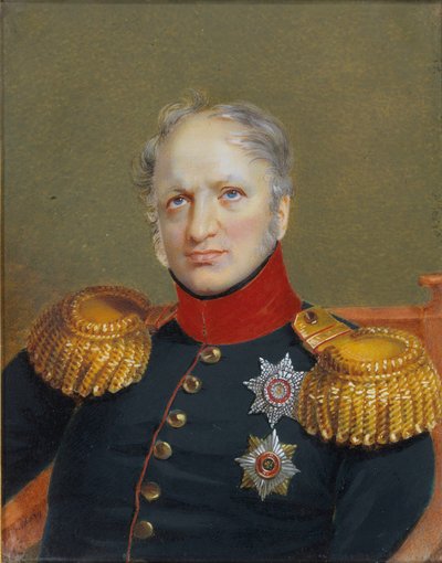 Portræt af grev Egor Frantsevich Kankrin 1774-1845. af Ivan Andreyevich Winberg