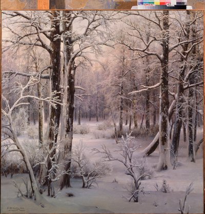 Frost (Rimfrost) - Maleri af Ivan Avgustovich Velz (1866-1926), olie på lærred af Ivan Avgustovich Velz